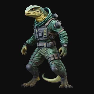 Low-poly Character with texture